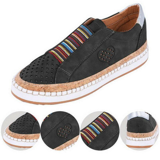 Mocasines Casuales Huecos Transpirables Para Mujer