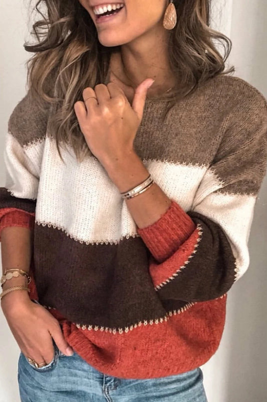 Color Block Casual Sweater