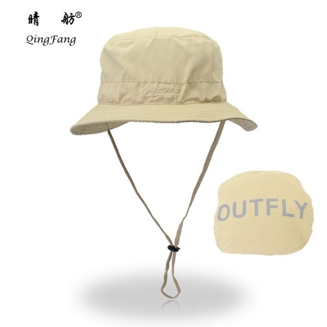 Letter Embroidery Bucket Hat Fisherman Hats Outdoor Quick Dry Fisherman Hat Summer Sun Hat Men and Women