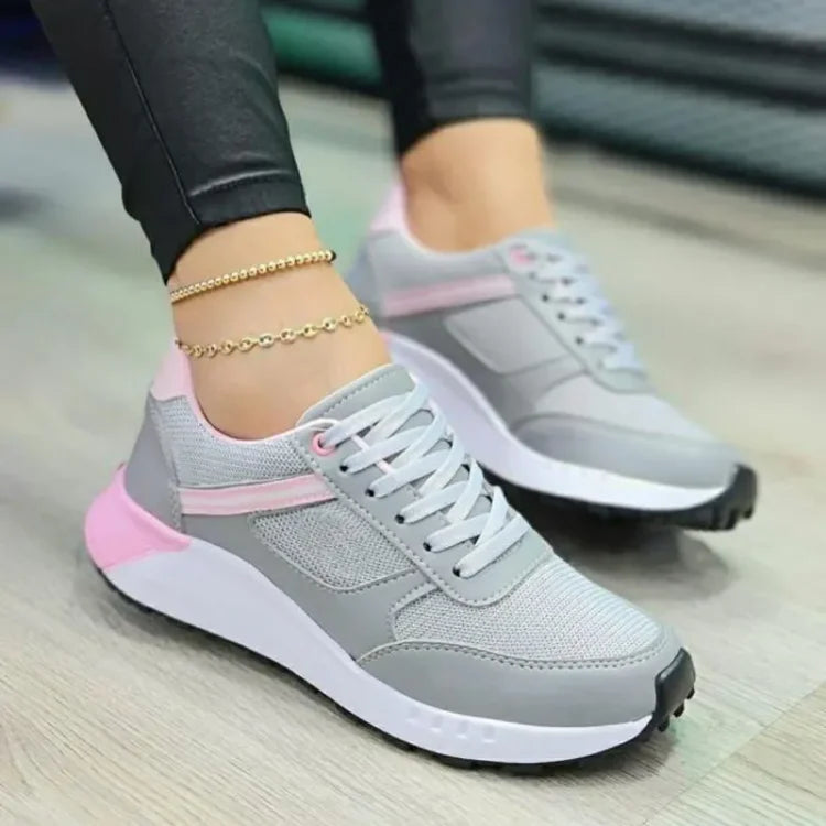 Zapatos De Sulfuro De Ocio Con Tirantes De Colores Mixtos De Moda Femenina
