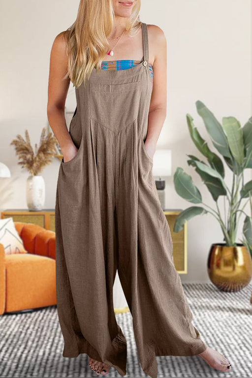 Pantalones De Babero Con Tirantes, Pantalones De Piernas Anchas