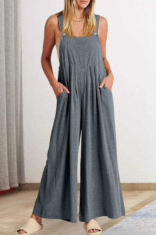 Pantalones De Babero Con Tirantes, Pantalones De Piernas Anchas