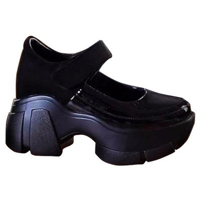 Zapatos De Cuero De Suela Gruesa Británicos