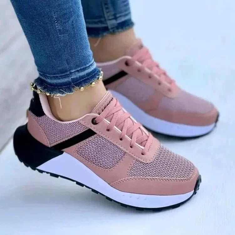 Zapatos De Sulfuro De Ocio Con Tirantes De Colores Mixtos De Moda Femenina