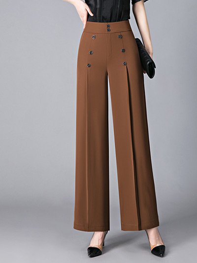 Pantalones De Piernas Anchas Para Mujeres