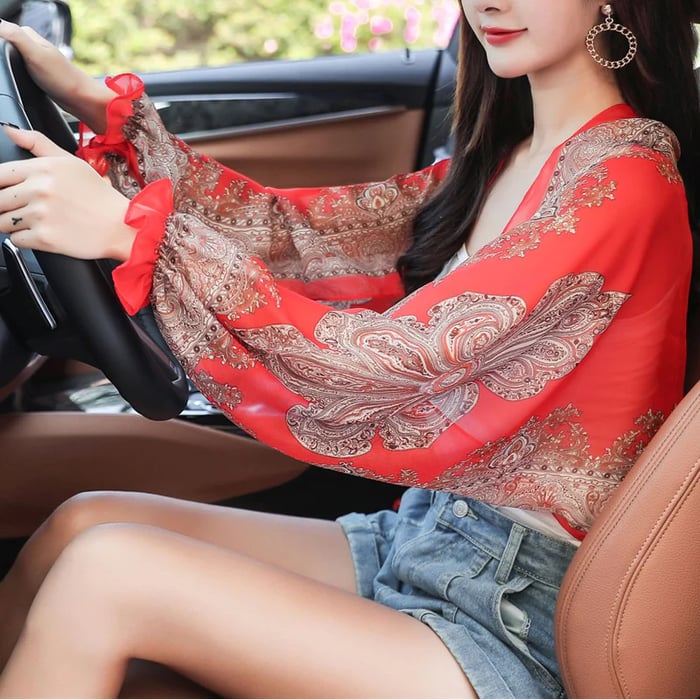 Chal De Manga De Protección Solar Transpirable Ultraligera