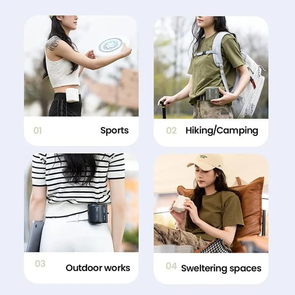 Venta Caliente De Verano🔥Ventilador Eléctrico Montado En La Cintura Sin Aspas