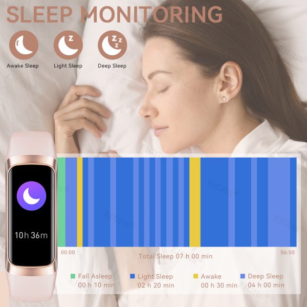 Rastreador De Fitness Pantalla Amoled De 1,1 Pulgadas Reloj Inteligente Para Dormir