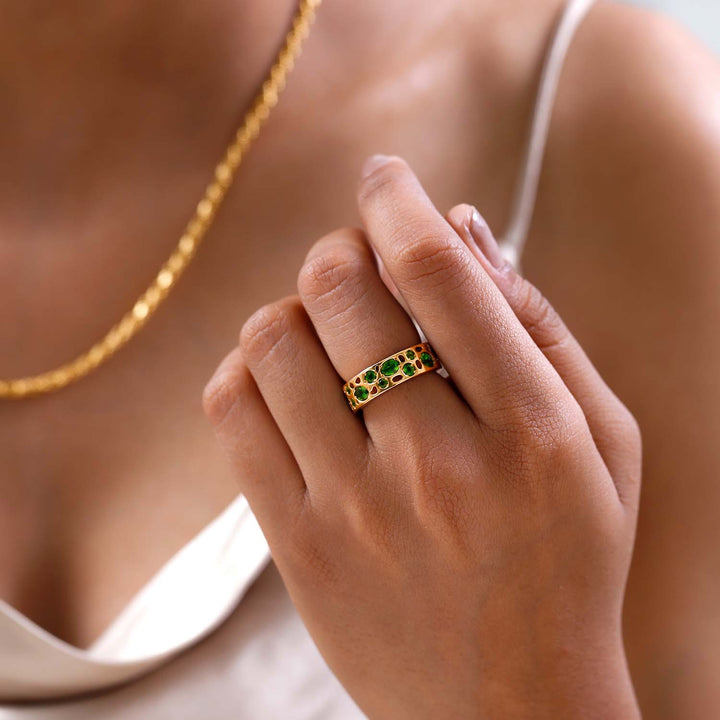 Anillo De Ajuste Perfecto De Diopside