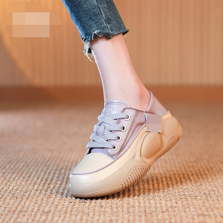 Zapatos Blancos Con Suela Gruesa Y Suela Gruesa