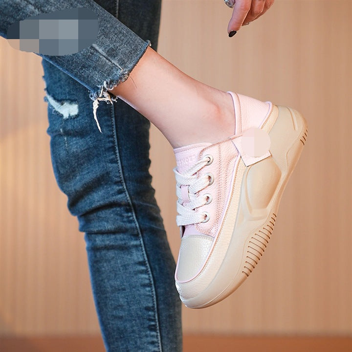 Zapatos Blancos Con Suela Gruesa Y Suela Gruesa