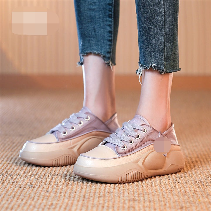 Zapatos Blancos Con Suela Gruesa Y Suela Gruesa