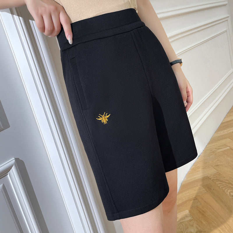 [Increase 5CM] High-waist Slimming Ice Silk Cropped Pants