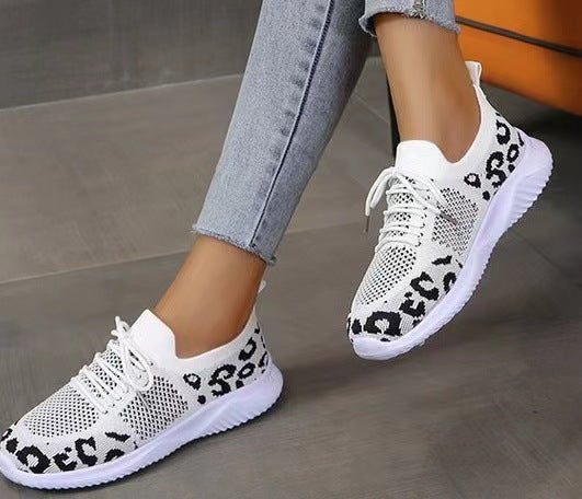 Zapatos De Punto Fly Transpirables Para Mujeres En Deportes De Ocio