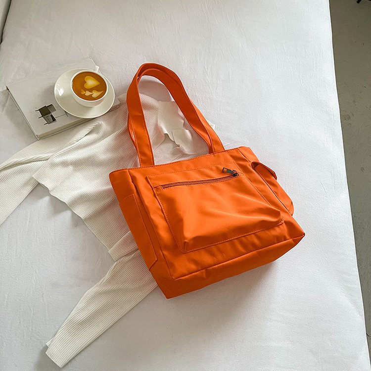 Bolso De Mano De Gran Capacidad Bolso Tote De Color Sólido Femenino