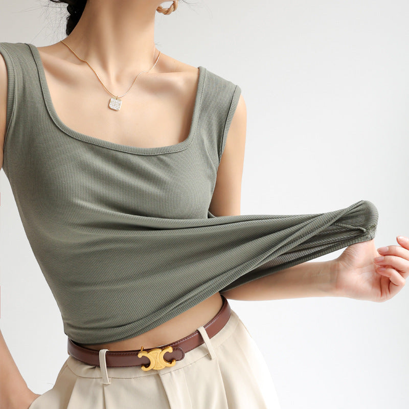 Chaleco Sin Mangas De Punto Fresco