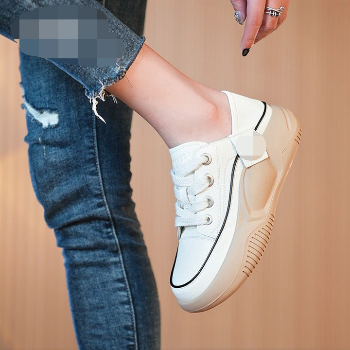 Zapatos Blancos Con Suela Gruesa Y Suela Gruesa