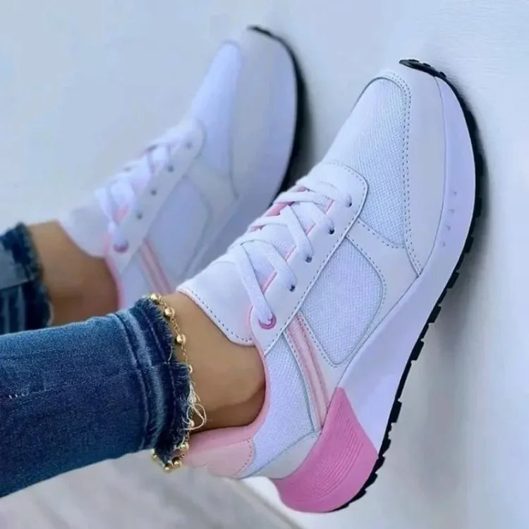 Zapatos De Sulfuro De Ocio Con Tirantes De Colores Mixtos De Moda Femenina