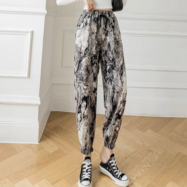 Pantalones Largos De Seda De Hielo Delgados Para Mujeres Harun Pantalones De Pies