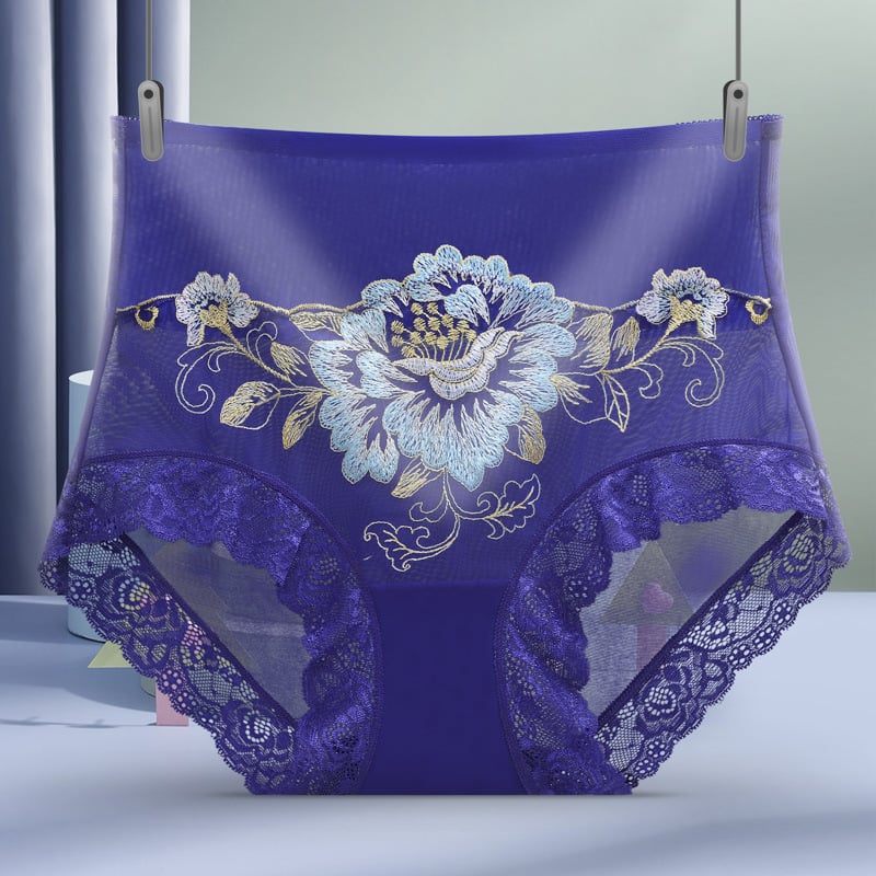 🌸 Pantalones Bordados De Encaje De Alta Gama De Cintura Alta