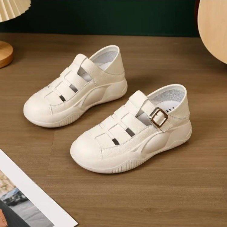 Sandalias De Plataforma En Forma De Cuña De Amortiguación Femenina 🔥