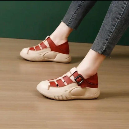 Sandalias De Plataforma En Forma De Cuña De Amortiguación Femenina 🔥