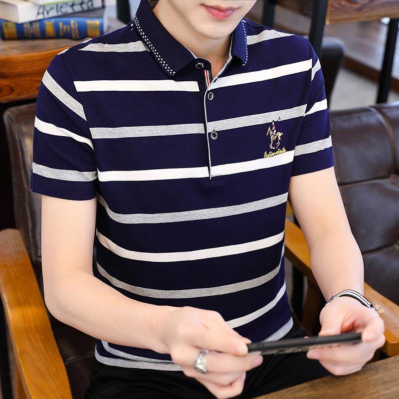 Polo de verano camiseta juvenil cuello de manga corta casual - MXbueno