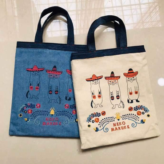 Bolso de lona de gato de moda mexicana - MXbueno