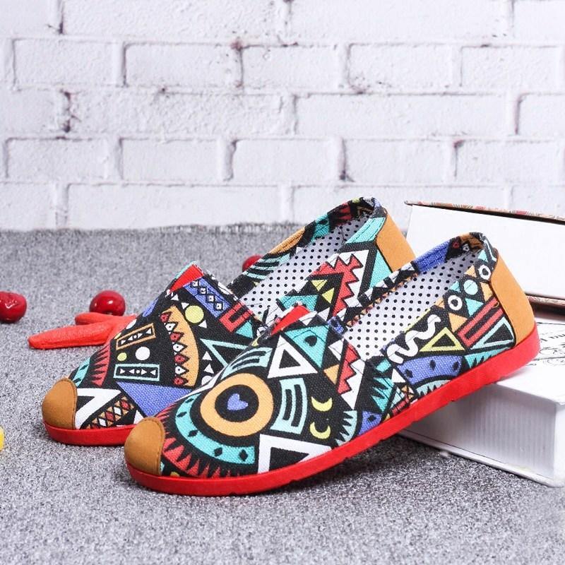Las zapatillas de lona casual con dibujos - MXbueno