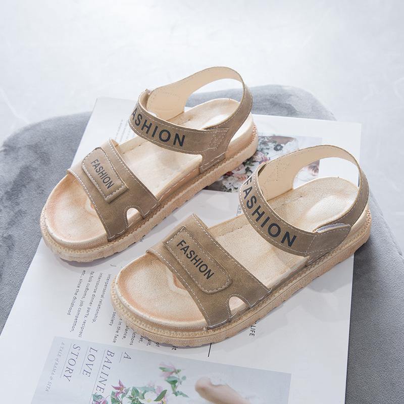 Mujer De gran tamaño con punta abierta ajustable Gancho Cuñas de lazo Sandalias - MXbueno