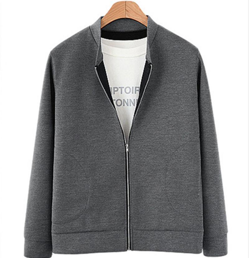 La chaqueta de nuevo bolsillo de cuello holgado con cremallera - MXbueno