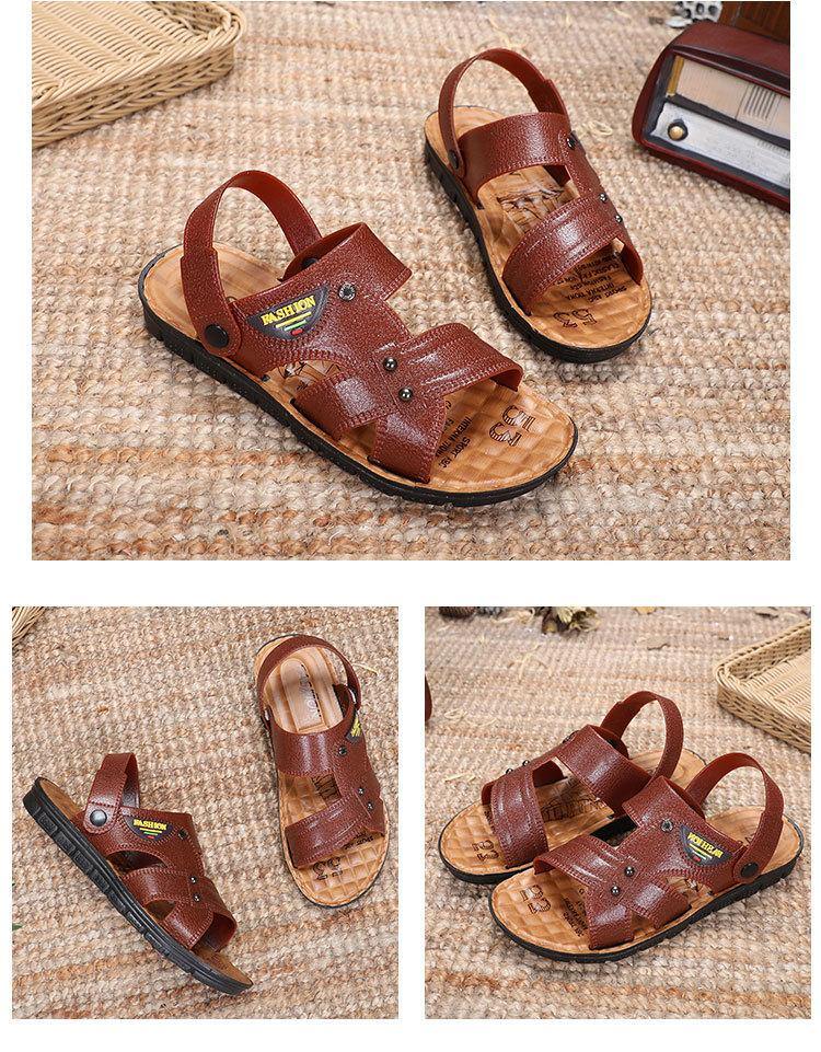 Zapatillas frías de verano nuevas casuales para hombre de piel sintética. - MXbueno