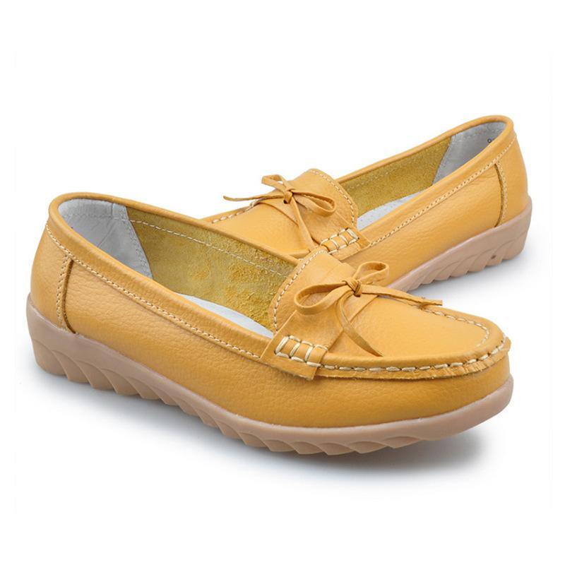 Zapatos de cuero primavera e invierno fondo suave para mujer - MXbueno