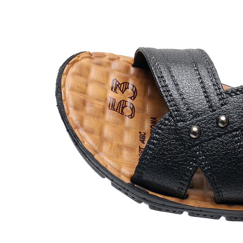 Zapatillas frías de verano nuevas casuales para hombre de piel sintética. - MXbueno