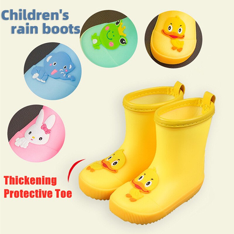 Botas De Lluvia Impermeables De Dibujos Animados De PVC Para Niños
