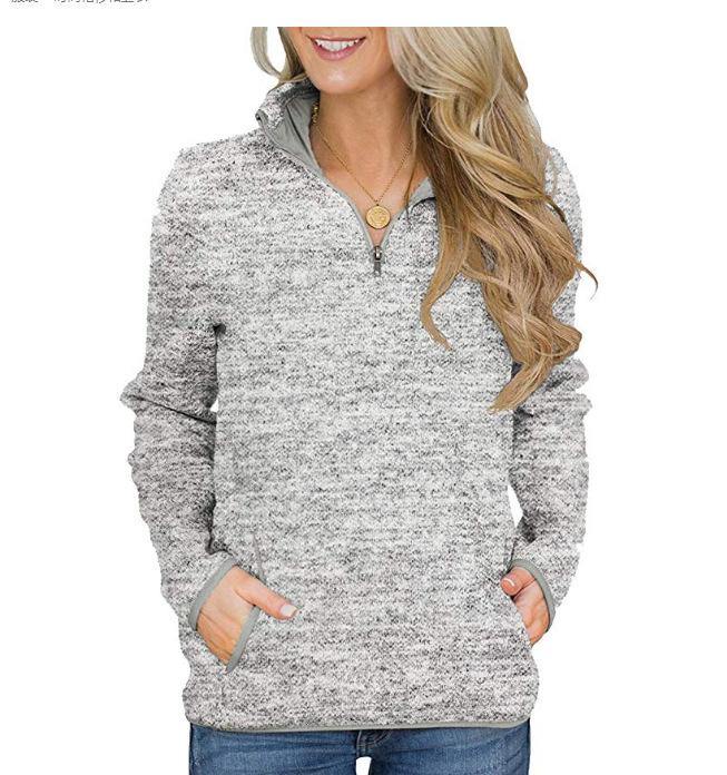 Sudadera  casual abotonada con diseño de bolsillo - MXbueno