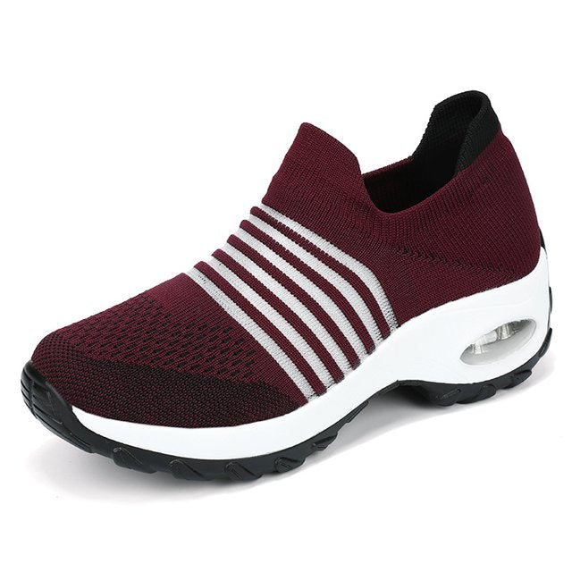 [W-Zapato] Zapatos Casuales Transpirables Huecos Tejidos Con Mosca