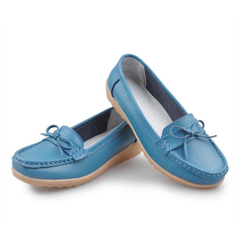 Zapatos de cuero primavera e invierno fondo suave para mujer - MXbueno