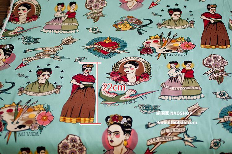 Tejidos literarios vintage telas de ropa serie pintora mexicana(PUEDE USAR COMO LO QUE QUIERAS) - MXbueno