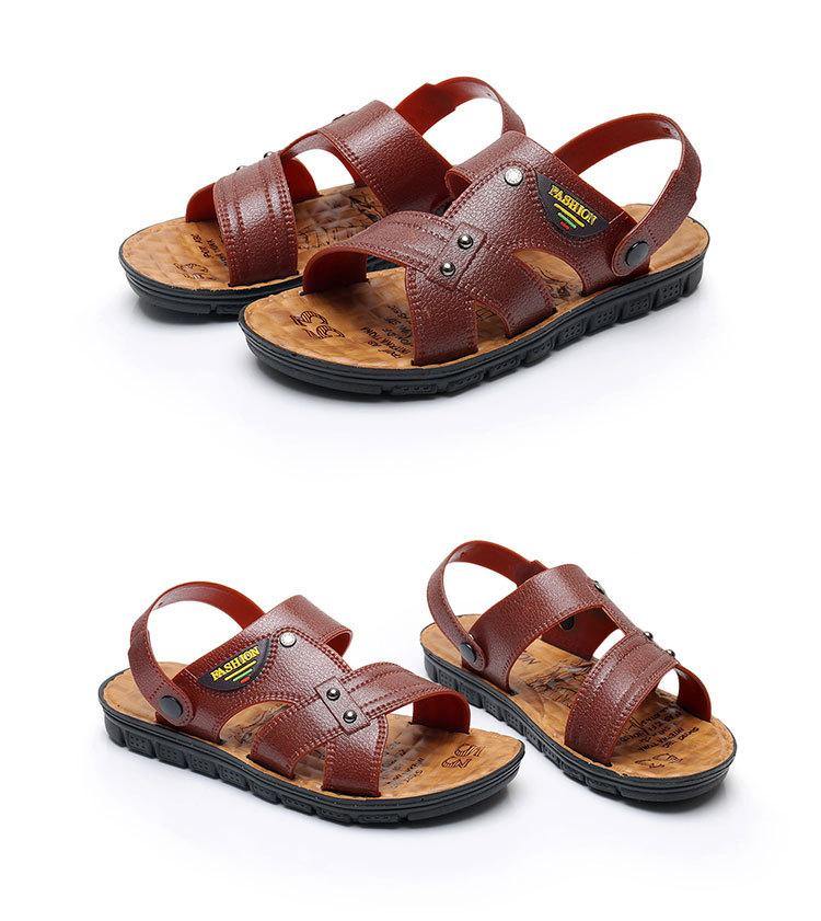 Zapatillas frías de verano nuevas casuales para hombre de piel sintética. - MXbueno