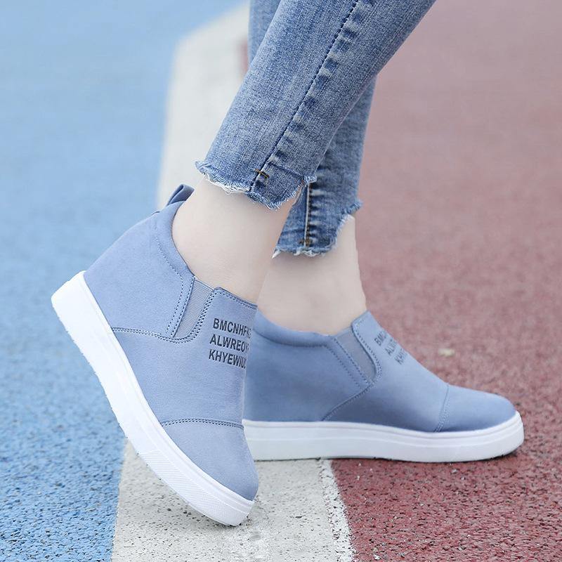 Zapatillas casuales con estampado de letras de ante - MXbueno