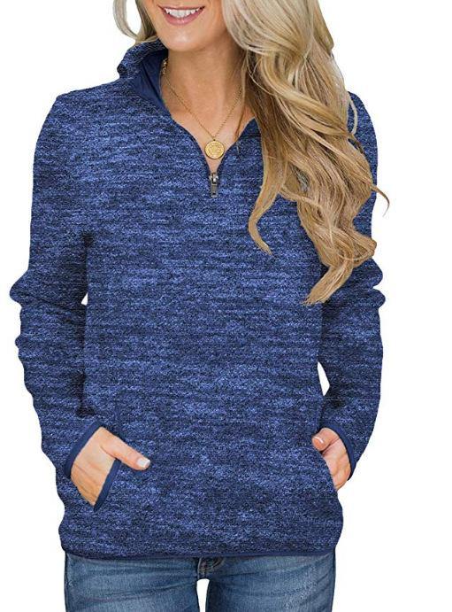 Sudadera  casual abotonada con diseño de bolsillo - MXbueno