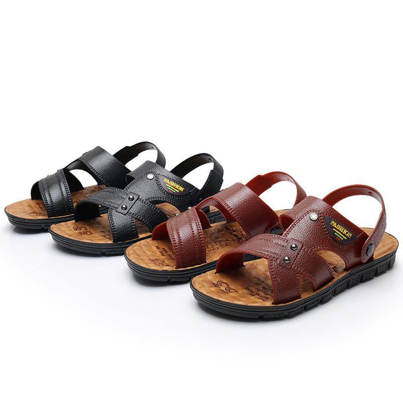 Zapatillas frías de verano nuevas casuales para hombre de piel sintética. - MXbueno