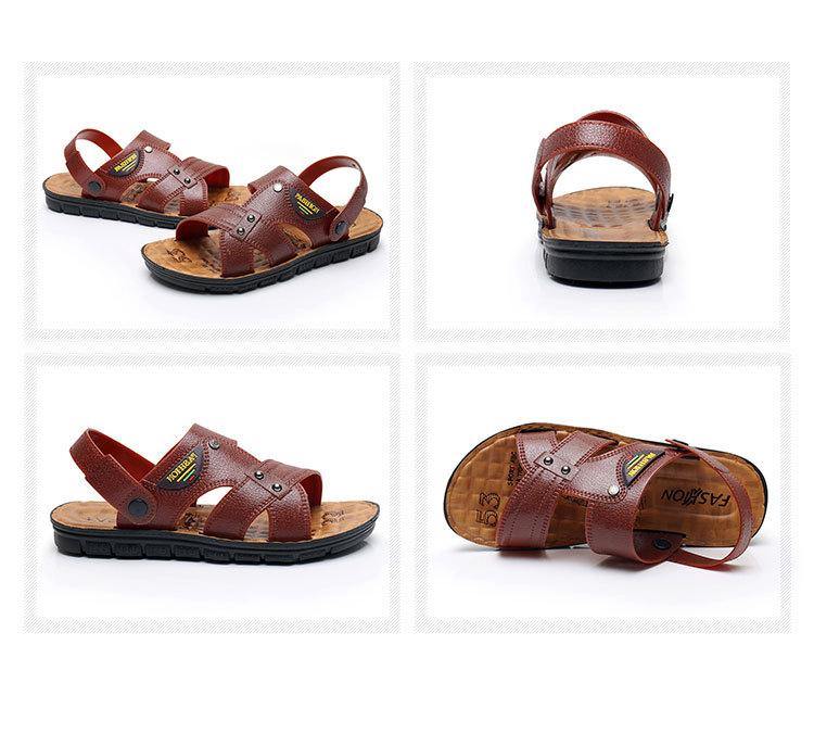 Zapatillas frías de verano nuevas casuales para hombre de piel sintética. - MXbueno