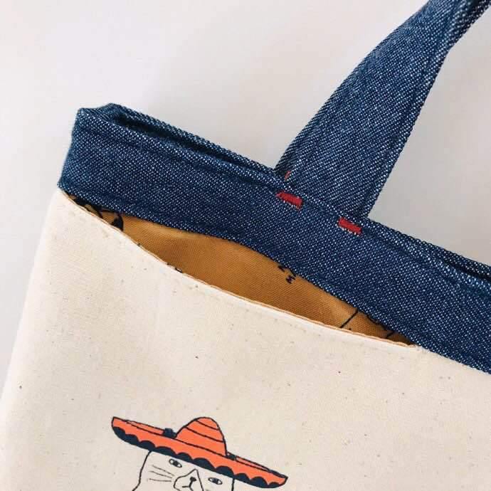 Bolso de lona de gato de moda mexicana - MXbueno