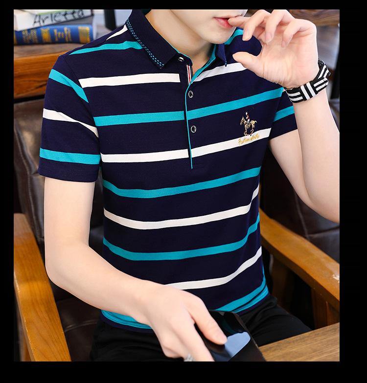 Polo de verano camiseta juvenil cuello de manga corta casual - MXbueno