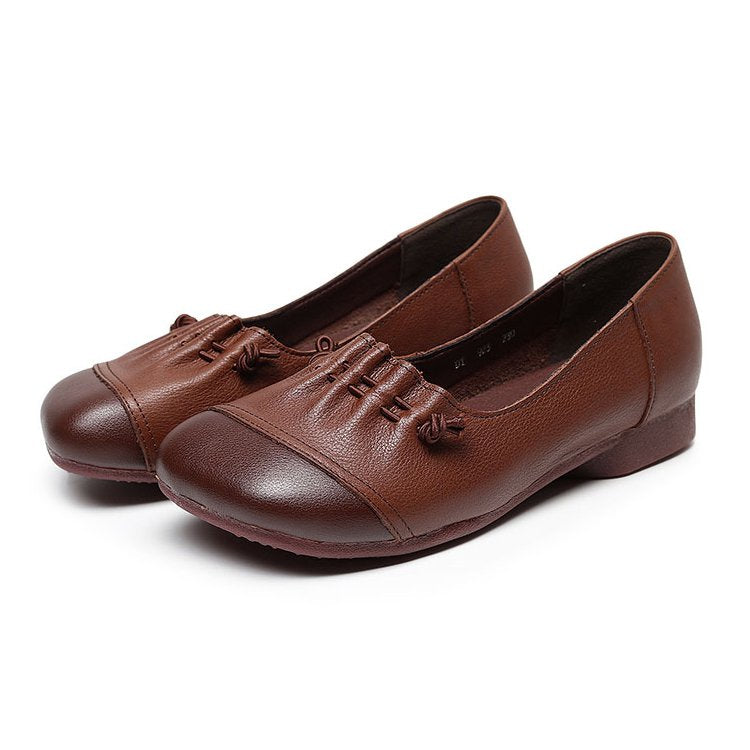 Versátiles Zapatos De Cuero Primavera / Otoño