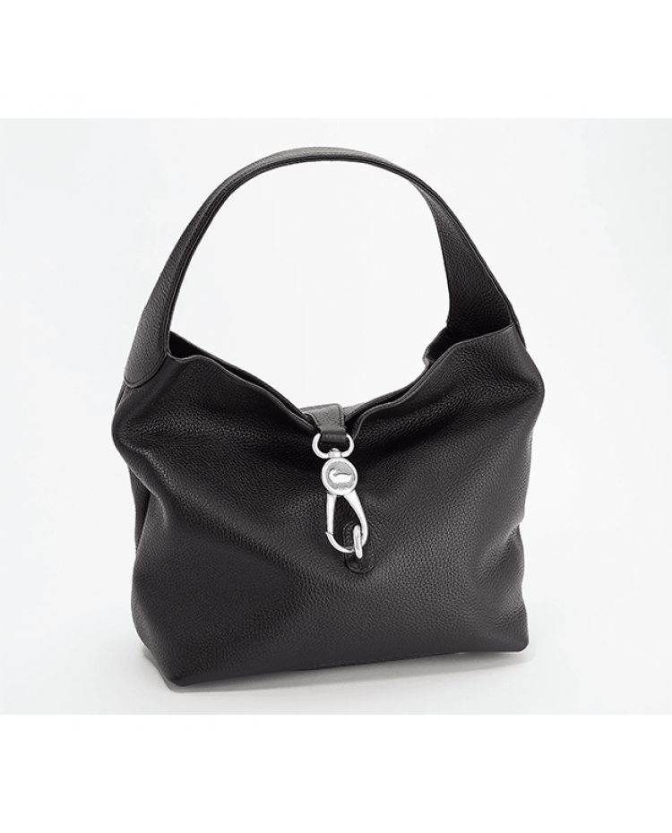 [W-Bolso] Bolso Hobo Pebble Con Cierre De Logo