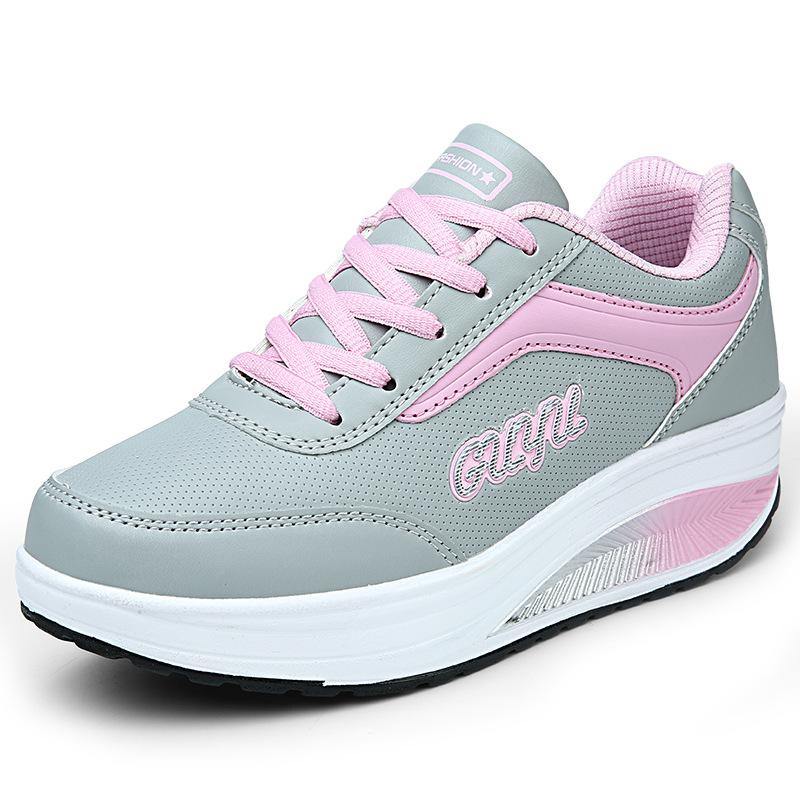 Casual Color Matching Running Platform Lace Up Zapatos Deportivos - MXbueno