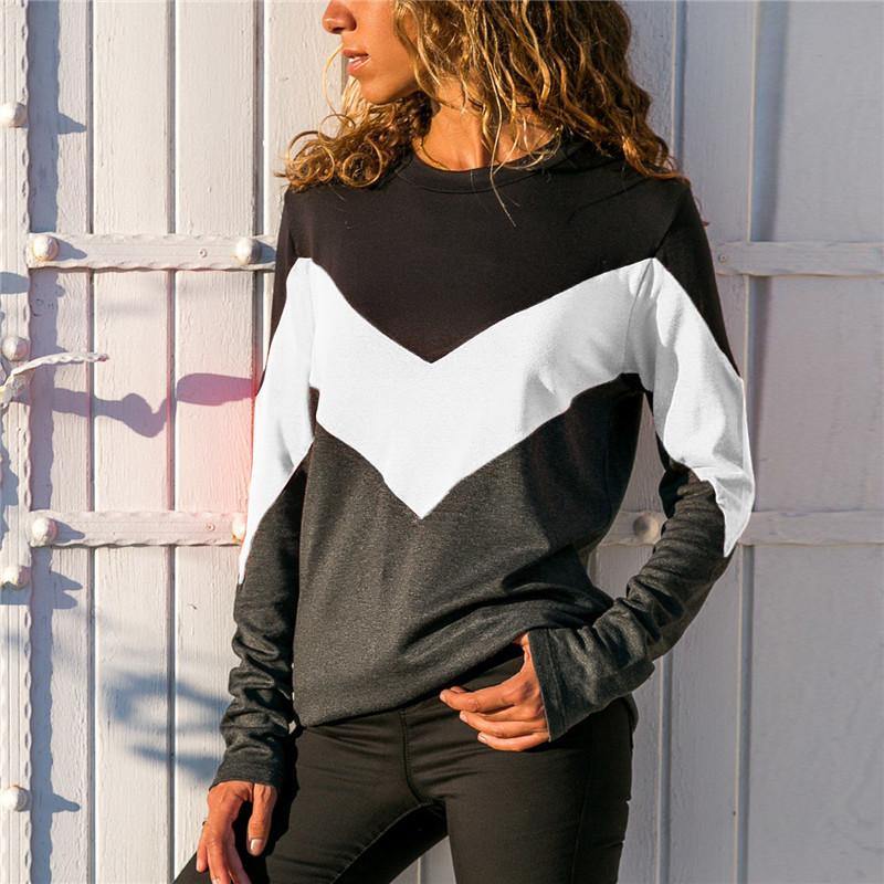 Nueva ropa de mujer en otoño de 2020 Cuello redondo casual Mangas largas - MXbueno
